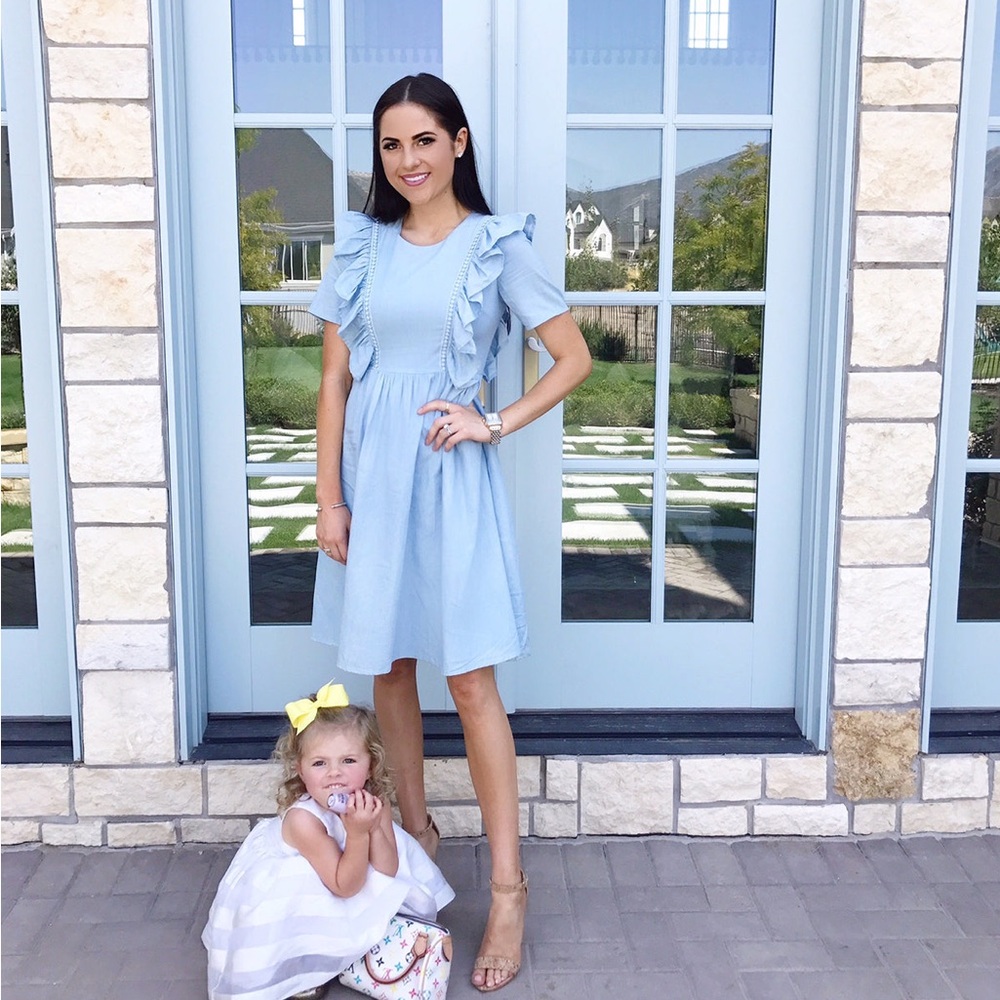 Rachel Parcell Chambray Boho Ruffle Dress - Picture 2 of 12